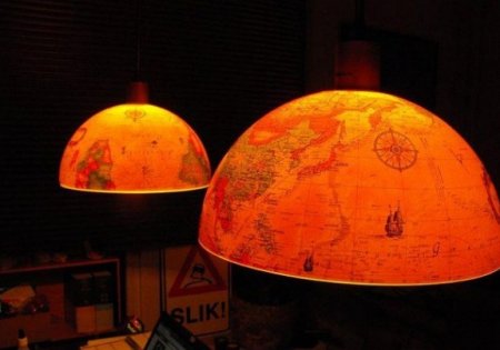 Как сделать лампу из глобуса 