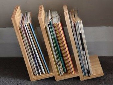 Подставка для журналов из дерева 